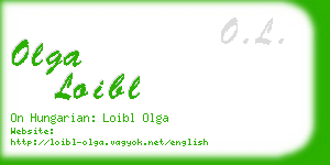 olga loibl business card